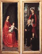DAVID, Gerard Triptych of Jan Des Trompes (rear of the wings) tye painting